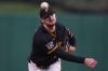 Pittsburgh Pirates pitcher Paul Skenes delivers during the first inning of a baseball game against the San Diego Padresin Pittsburgh, Tuesday, April 7, 2026. (AP Photo/Gene J. Puskar)