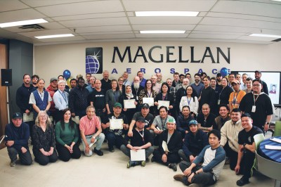 Employees at Magellan Aerospace, Winnipeg receive service recognition awards.
