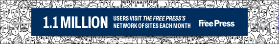 1.1 Million users visit The Free Press's network of sites each month.