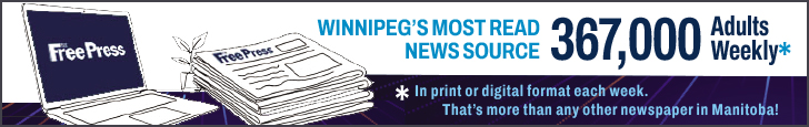 Winnipeg's most read news source. 367,000 Adults Weekly.