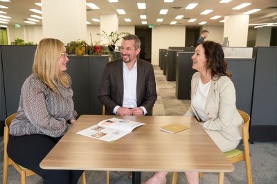 The executive team at Efficiency Manitoba celebrates the organization’s achievements.