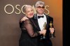 Tamara Deverell, left, and Shane Vieau, winners of the award for production design for 