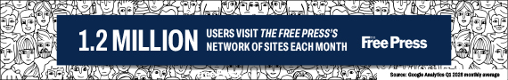 1.2 Million users visit The Free Press's network of sites each month.