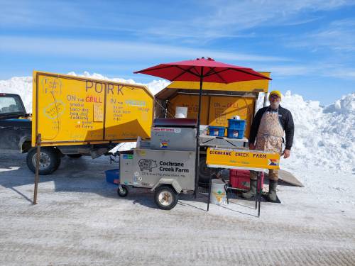 David Sanderson / Free Press
                                Rudy Wall long thought hot dogs and ice fishers were a perfect match. That vision became a reality in 2024.