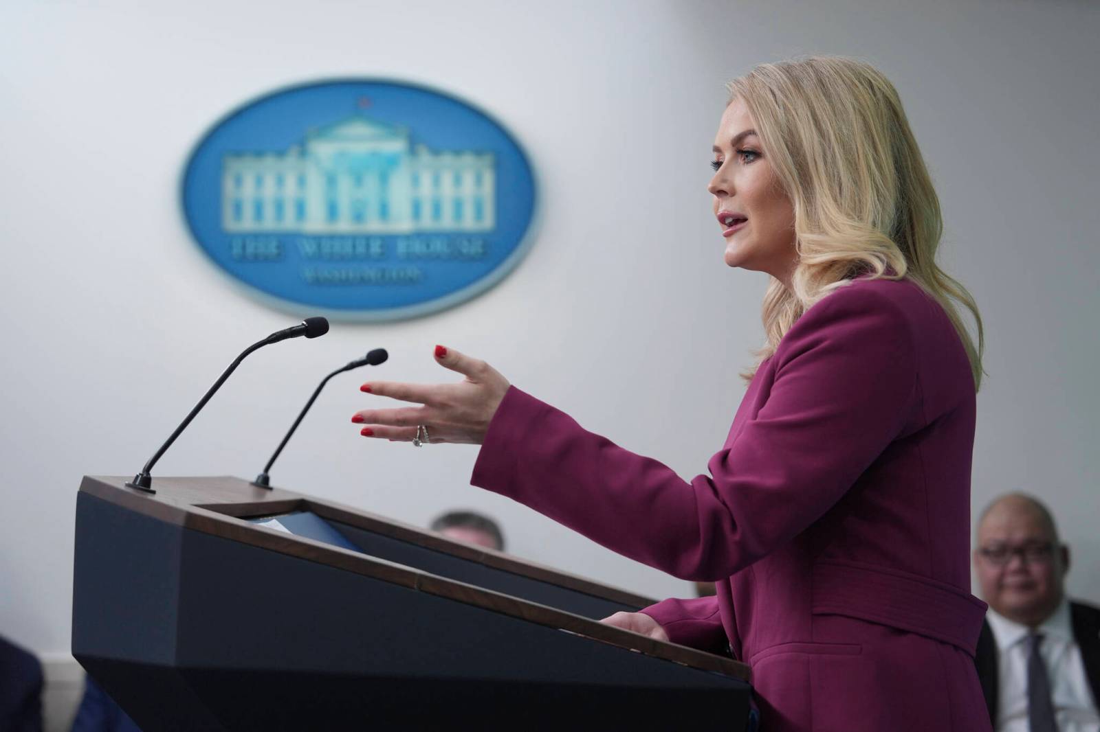 Karoline Leavitt Holds First White House Briefing After Maternity Leave