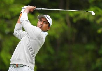 NATHAN DENETTE / THE CANADIAN PRESS FILES
                                Canadian Sudarshan Yellamaraju hits his tee shot on the 11th hole during first round of the RBC Canadian Open golf tournament, in Caledon, Ont., on Thursday, June 5, 2025.