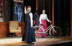 Ruth Bonneville / Free Press
                                Berkley Silverman (left) and Colleen Furlan star in the story of Annie Londonderry&rsquo;s 1894 trip around the world on her bicycle.