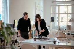 Supplied
                                Jeffrey Thorsteinson (left) and Brennan Smith discuss local architecture in Meeting a Moment.