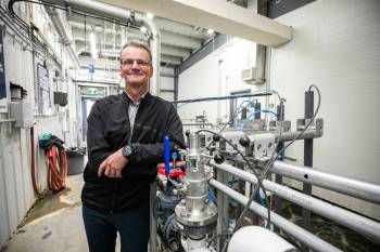MIKAELA MACKENZIE / FREE PRESS
                                Nexom founder Martin Hildebrand with the new Cyclor Turbo wastewater treatment technology at the East St. Paul Wastewater Treatment Facility on Thursday, April 16, 2026. For Aaron story. Free Press 2026
