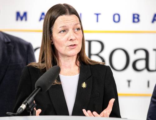 MIKAELA MACKENZIE / FREE PRESS FILES
                                Education minister Tracy Schmidt accused Progressive Conservative education critic Wayne Ewasko of not being a &ldquo;real leader.&rdquo;