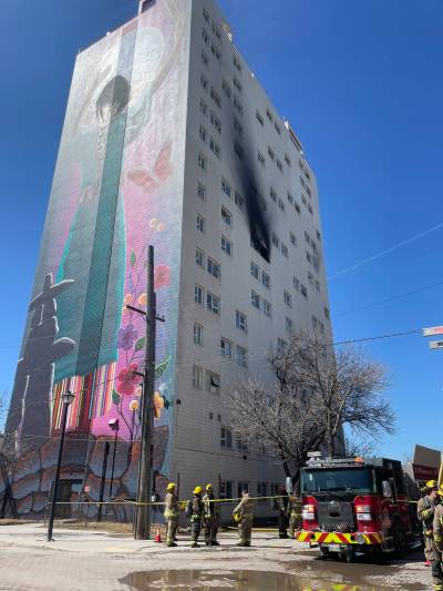 SUPPLIED
                                Residents reported an explosion at a 444 Kennedy St. apartment block Monday.