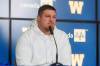 MIKE DEAL / FREE PRESS
                                Decorated linebacker Adam Bighill was emotional Tuesday at Princess Auto Stadium as he officially hung up his cleats on his CFL career as a Winnipeg Blue Bomber.
