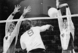 THE CANADIAN PRESS FILES
                                Team Canada&rsquo;s Audrey Vandervelden, left, and teammate Betty Baxter during 1976 Olympic games in Montreal against Peru.