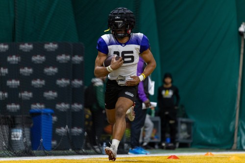 Toronto Argonauts rookie Isaiah Smith is shown in this handout photo, at the CFL combine in Edmonton, on Wednesday, May 6, 2026. THE CANADIAN PRESS/Handout - CFL, Paul Swanson (Mandatory Credit)