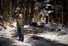 John Third, an investor in a proposed glamping site, stands in a portion of the site  in Canmore, Alta., Thursday, April 23, 2026.THE CANADIAN PRESS/Jeff McIntosh