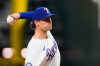 Texas Rangers pitcher Jacob Latz throws to the Seattle Mariners in the eighth inning of a baseball game Tuesday, April 7, 2026, in Arlington, Texas. (AP Photo/Tony Gutierrez)