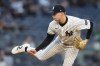 New York Yankees pitcher Will Warren throw during the first inning of a baseball game against the Athletics, Wednesday, April 8, 2026, in New York. (AP Photo/Heather Khalifa)