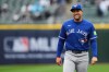 Toronto Blue Jays designated hitter George Springer warms up before a baseball game against the Chicago White Sox, Saturday, April 4, 2026, in Chicago. (AP Photo/Erin Hooley)