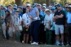Rory McIlroy, of Northern Ireland, hits from the pine straw on the 17th hole during the third round of the Masters golf tournament at the Augusta National Golf Club, Saturday, April 11, 2026, in Augusta, Ga. (AP Photo/Gerald Herbert)