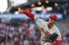 Philadelphia Phillies pitcher Andrew Painter throws during the first inning of a baseball game against the San Francisco Giants in San Francisco, Monday, April 6, 2026. (AP Photo/Jed Jacobsohn)