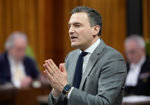 Artificial Intelligence and Digital Innovation Minister Evan Solomon rises during question period on Parliament Hill in Ottawa on Monday, April 13, 2026. THE CANADIAN PRESS/Adrian Wyld