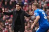 Bournemouth's head coach Andoni Iraola reacts during the Premier League soccer match between Arsenal and Bournemouth in London, England Saturday, April 11, 2026. (AP Photo/Dave Shopland)