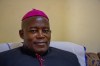 Rev. John Berinyuy Tatah, auxiliary Bishop of the Roman Catholic Archdiocese, poses for a portrait in Bamenda, Cameroon, Sunday, April 12, 2026. (AP Photo/Welba Yamo Pascal)