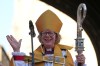 Sarah Mullally speaks to the public after the Enthronement Ceremony installing her as archbishop of Canterbury in Canterbury, England, Wednesday, March 25, 2026, the first woman ever to lead the Church of England. (AP Photo/Alastair Grant)