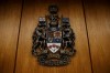 Coat of arms at the Edmonton Law Courts building, in Edmonton on Friday, June 28, 2019. THE CANADIAN PRESS/Jason Franson