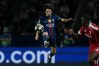 PSG's Vitinha kicks the ball during the Champions League quarterfinal first leg soccer match between Paris Saint-Germain and Liverpool in Paris, Wednesday, April 8, 2026. (AP Photo/Thibault Camus)
