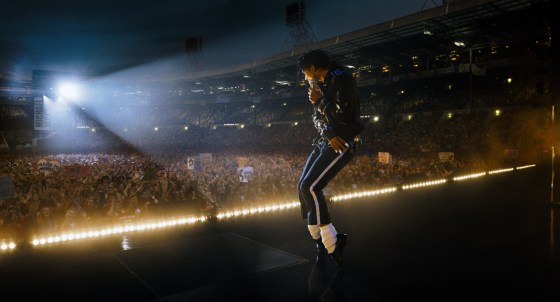 Jaafar Jackson as Michael Jackson in a scene from 