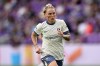 FILE - Seattle Reign FC midfielder Jess Fishlock (10) follows a play during an NWSL soccer match against the Orlando Pride, March 15, 2026 in Orlando, Fla. (AP Photo/Phelan M. Ebenhack, File)