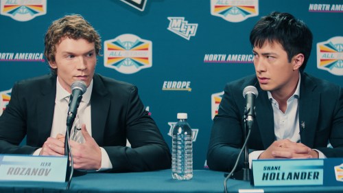 This image released by HBO Max shows Connor Storrie, left, and Hudson Williams in a scene from the series 