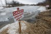 The Fisher River that runs through Peguis First Nation, Man., is shown on Thursday, April 16, 2026. THE CANADIAN PRESS/John Woods