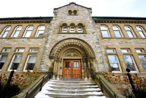 A photograph of the outside of the Munk School of Global Affairs in Toronto on Friday, Jan. 25, 2019. THE CANADIAN PRESS/Nathan Denette