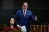 NDP MP for Rosemont-La Petite-Patrie Alexandre Boulerice rises during question period on Parliament Hill in Ottawa on Friday, April 17, 2026. THE CANADIAN PRESS/Adrian Wyld
