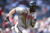 Atlanta Braves' Michael Harris II runs the bases after hitting a one-run double during the seventh inning of a baseball game against the Washington Nationals, Thursday, April 23, 2026, in Washington. (AP Photo/Nick Wass)