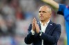 FILE - Slovakia's head coach Francesco Calzona applauds supporters at the end of a round of sixteen match between England and Slovakia at the Euro 2024 soccer tournament in Gelsenkirchen, Germany, June 30, 2024. (AP Photo/Ariel Schalit, File)
