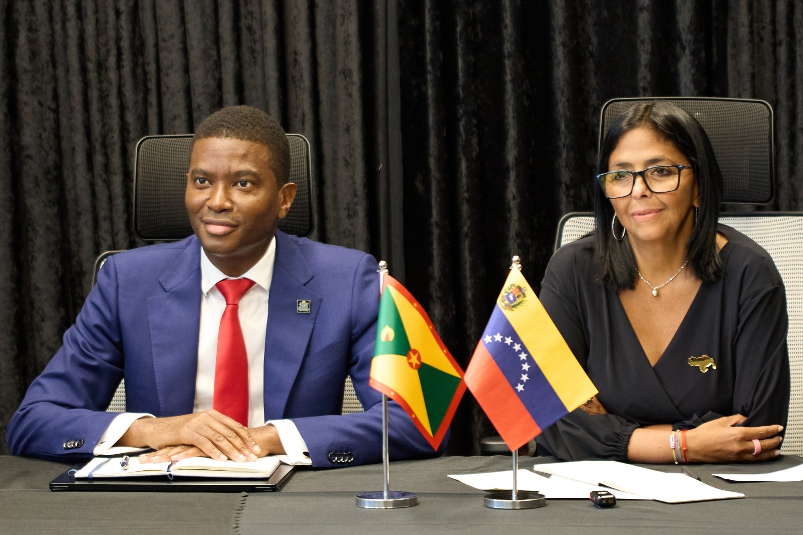 More than fashion: A pin worn by Venezuela’s Rodríguez on state visits riles Guyana