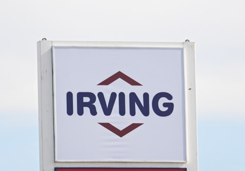 A sign for an Irving gas station in New Brunswick on Monday, May 5, 2025. THE CANADIAN PRESS/Graham Hughes