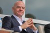 FILE - FIFA President Gianni Infantino follows an international friendly soccer match between Iran and Costa Rica, in Antalya, southern Turkey, Tuesday, March 31, 2026. (AP Photo/Riza Ozel, File)