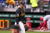 Pittsburgh Pirates pitcher Paul Skenes walks to the dugout after pitching the top of the first inning of a baseball game against the St. Louis Cardinals in Pittsburgh, Thursday, April 30, 2026. (AP Photo/Gene J. Puskar)