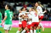 Canada players celebrate a second half goal by Adriana Leon against Ireland during their Group B matchat the FIFA Women's World Cup in Perth, Australia, Wednesday, July 26, 2023. THE CANADIAN PRESS/James Worsfold