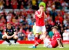 Wrexham's Josh Windass reacts at the end of the EFL Championship soccer match between Wrexham and Middlesbrough, in Wrexham, Wales, Saturday May 2, 2026. (Cody Froggatt/PA via AP)