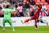 Toronto FC forward Daniel Salloi (20) chips the ball over San Jose Earthquakes goalkeeper Daniel de Sousa Britto (42) during second half MLS soccer in Toronto on Saturday, May 2, 2026. THE CANADIAN PRESS/Frank Gunn