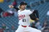 Minnesota Twins starting pitcher Joe Ryan (41) delivers against the Seattle Mariners during the first inning of a baseball game, Tuesday, April 28, 2026, in Minneapolis. (AP Photo/Matt Krohn)