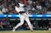Detroit Tigers' Spencer Torkelson hits a two-run home run against the Texas Rangers during the fifth inning of a baseball game Sunday, May 3, 2026, in Detroit. (AP Photo/Paul Sancya)
