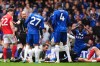 Chelsea's Jesse Derry is treated by medical staff after a clash of heads with Nottingham Forest's Zach Abbott during the English Premier League soccer match between Chelsea and Nottingham Forest in London, Monday, May 4, 2026. (John Walton/PA via AP)