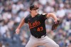 Baltimore Orioles pitcher Trey Gibson throws during the first inning of a baseball game against the New York Yankees, Sunday, May 3, 2026, in New York. (AP Photo/Seth Wenig)