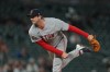 Boston Red Sox pitcher Garrett Whitlock throws against the Detroit Tigers during the eighth inning of a baseball game Monday, May 4, 2026, in Detroit. (AP Photo/Paul Sancya)